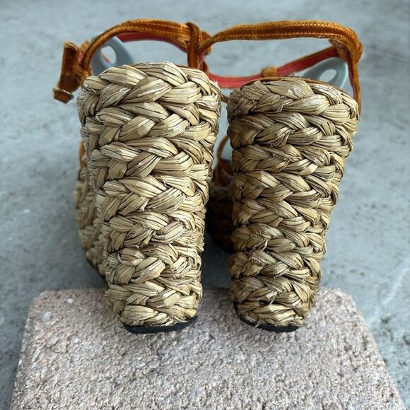 Vintage YSL Velvet Strappy platforms - Picture 5 of 12